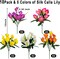 10 Bundles Outdoor Artificial Flowers Fake Silk Calla Lily Flowers UV Resistant Realistic for Home Outside Garden Porch Patio Potted Planter Window Box Indoor Table Decoration
